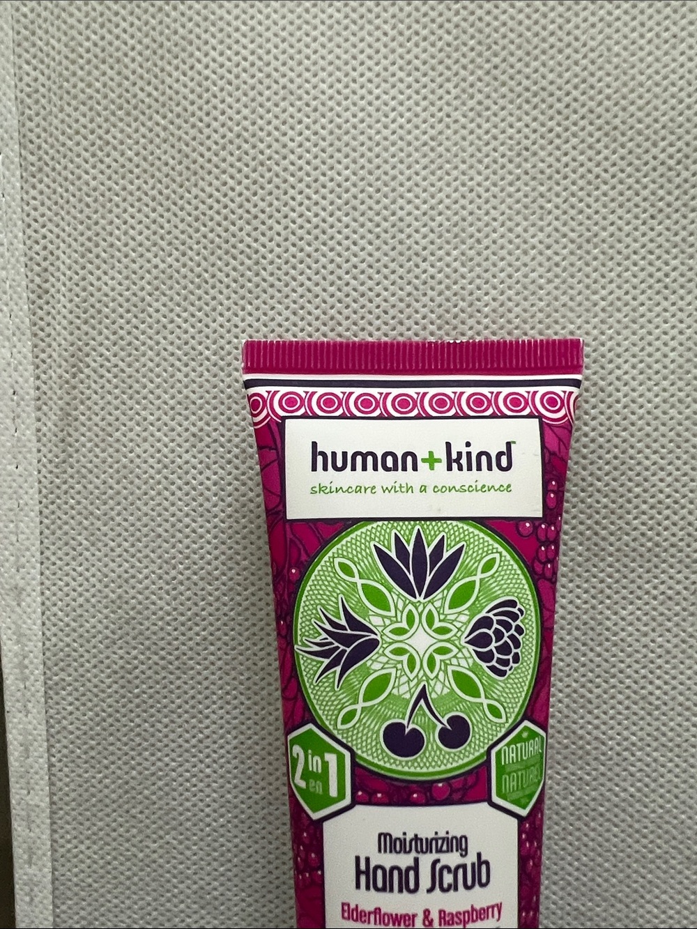 Human+kind  Elderflower & Raspberry Hand Scrub 2.5 Fl.Oz - Picture 5 of 7
